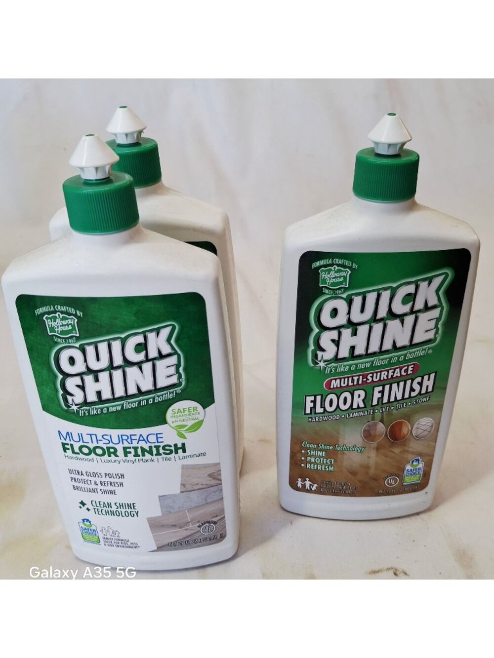 3  Quick Shine Multi-Surface Floor Finish Hardwood Laminate Vinyl Tile Stone 27